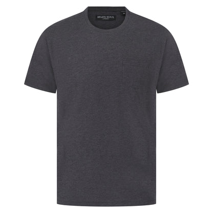 Brave Soul Arkham Crew Neck Pocket T-Shirt