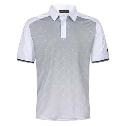 Island Green Geometric Print Golf Sport Polo Shirt