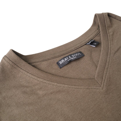 Brave Soul Saint Cotton V Neck T-Shirt