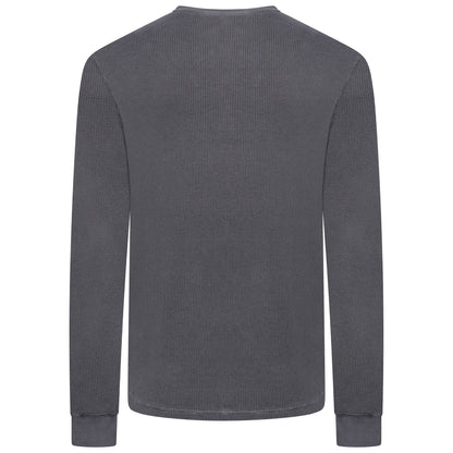 M&S Henley Waffle Long Sleeve Top