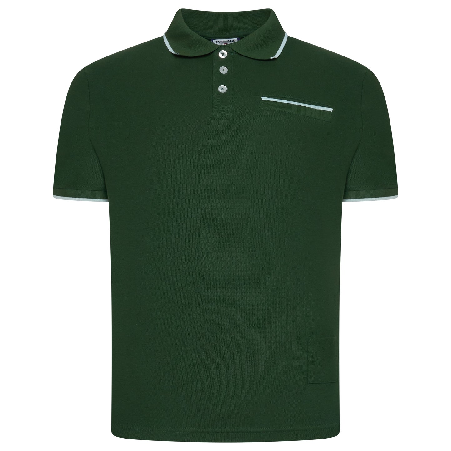 Evryone Contrast Tipped Polo Shirt