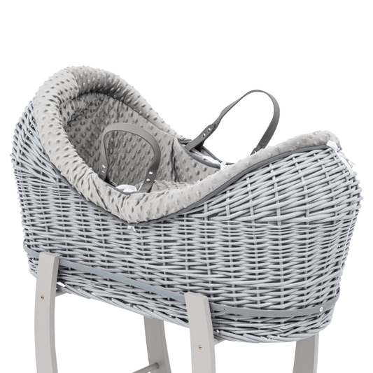 Pod Grey Dimple Moses Basket Bedding Set