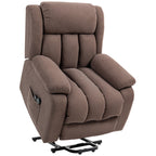 HOMCOM Power Lift Recliner Chair with Vibration Massage, Lift Chair for Elderly with Footrest, Remote, Side Pocket, Dark Brown