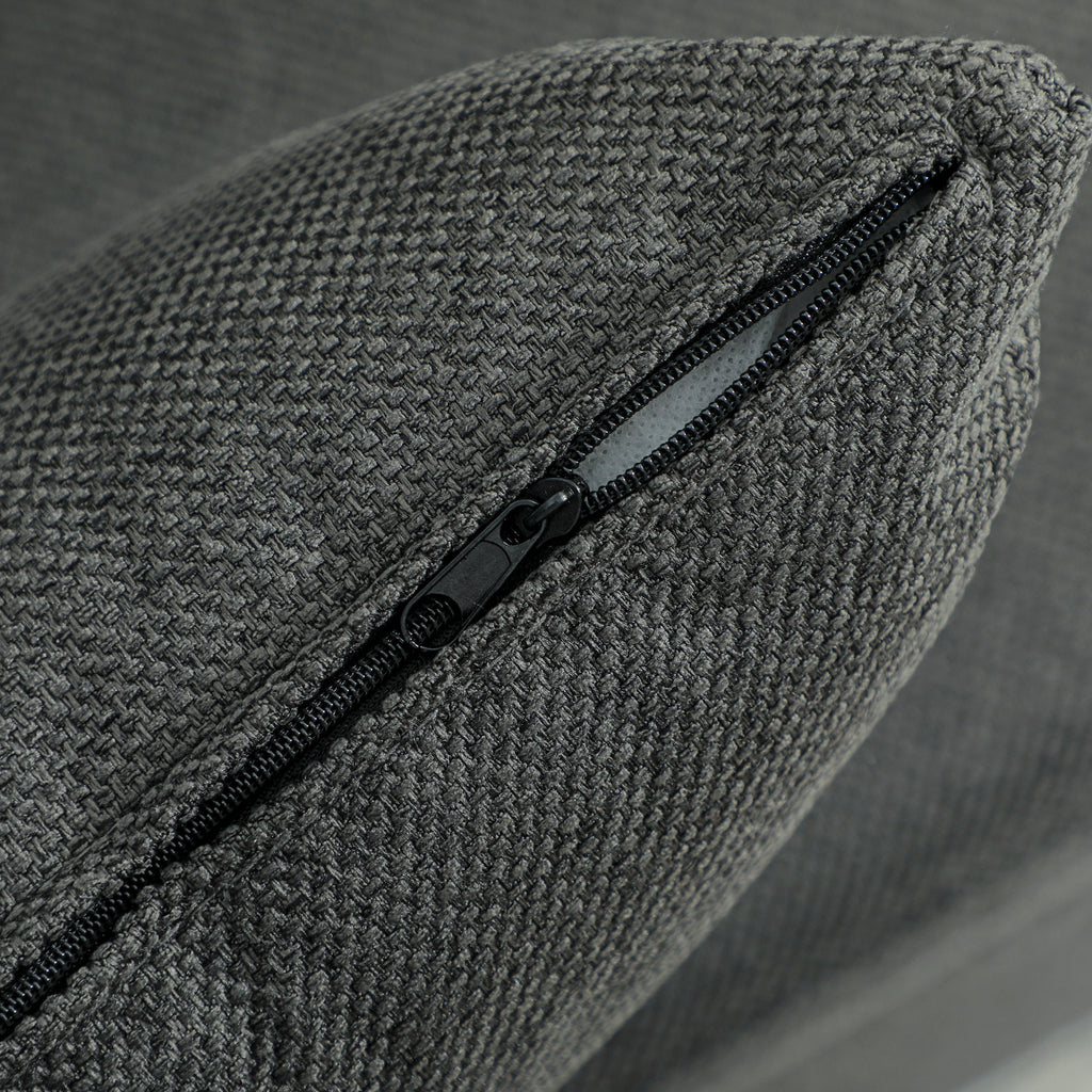 HOMCOM Three-Way Two-Seater Sofa Bed - Charcoal Grey