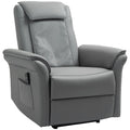 HOMCOM Kneading Faux Leather Electric Massage Recliner - Grey