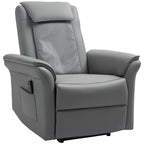 HOMCOM Kneading Faux Leather Electric Massage Recliner - Grey