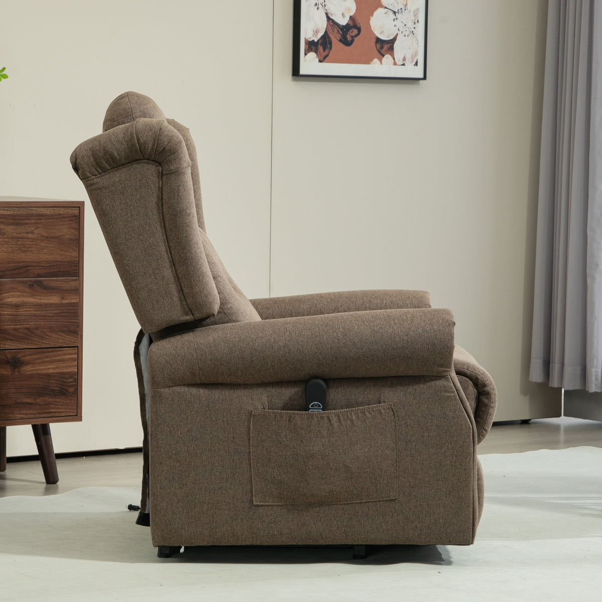 45° Lifting Riser and Recliner Armchair  - Dark Brown