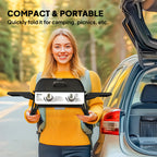 Outsunny Two-Burner Compact Gas Grill with 2 Folding Side Shelves - Black