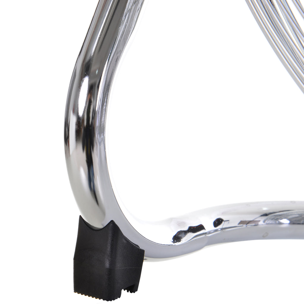 18" Chrome Metal Floor Fan with Tilting, High Velocity, 3 Speed, Portable Gym Fan for Home Office, Silver
