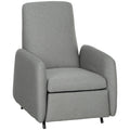 HOMCOM 150° Manually Reclining Chair, with Footrest - Grey