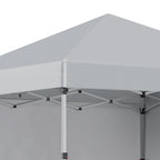 Outsunny 3 x 3 m Pop Up Gazebo, UPF 30+ Party Tent with 2 Sidewalls, Weight Bags and Wheeled Bag, Light Grey