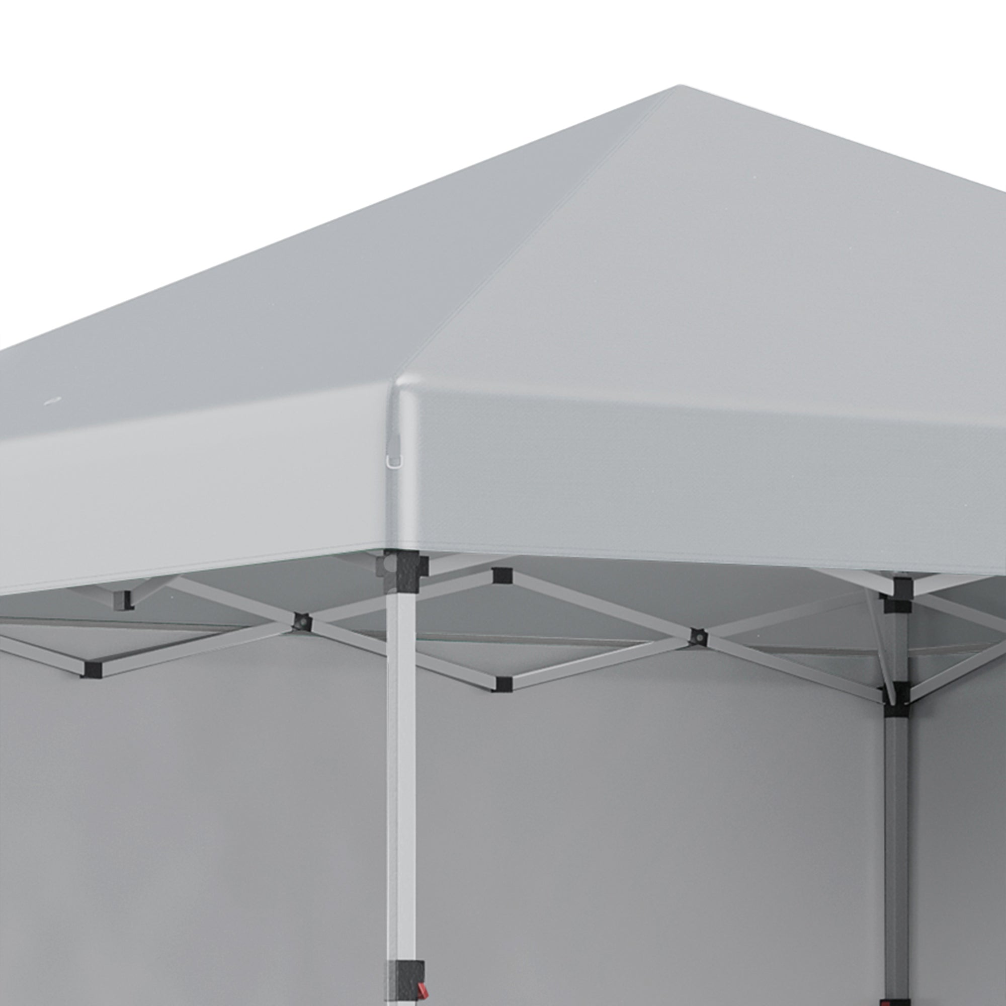 Outsunny 3 x 3 m Pop Up Gazebo, UPF 30+ Party Tent with 2 Sidewalls, Weight Bags and Wheeled Bag, Light Grey