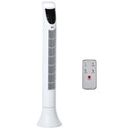 36" Freestanding Tower Fan, Pedestal Fan with 3 Speed 3 Mode, 7.5h Timer, 70 Degree Oscillation, LCD Panel, 5M Remote Controller, White