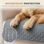 PawHut Waterproof Sofa Cover 2 Seater, Soft Couch Cover for Dogs Cats Pets, Non Slip Sofa Slipcoevr with Elastic Straps