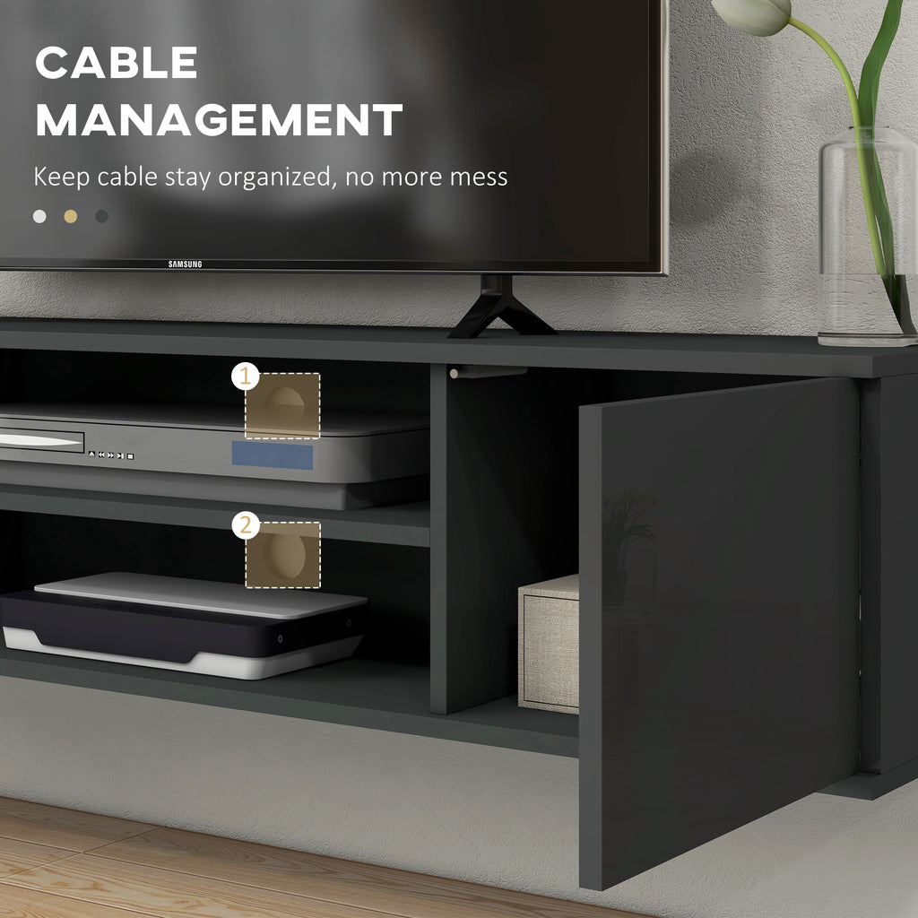 Floating TV Stand Cabinet for TVs up to 60", Wall Mounted TV Unit, Grey
