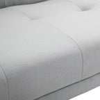 HOMCOM Fabric Click Clack Sofa Bed with 2 Cup Holders, Convertible Futon Settee, Futon Recliner Lounge for Living Room, Spare Room, Bedroom, Grey