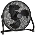 Metal Floor Fan with Tilting, High Velocity, 3 Speed, Portable Gym Fan for Home Office, Black