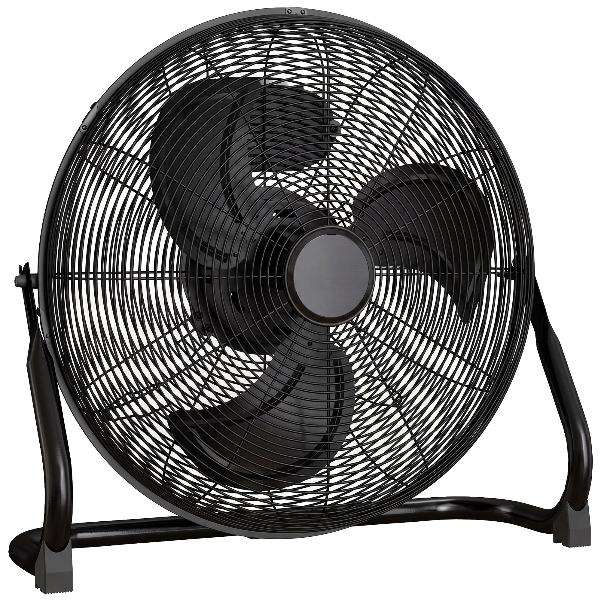 Metal Floor Fan with Tilting, High Velocity, 3 Speed, Portable Gym Fan for Home Office, Black