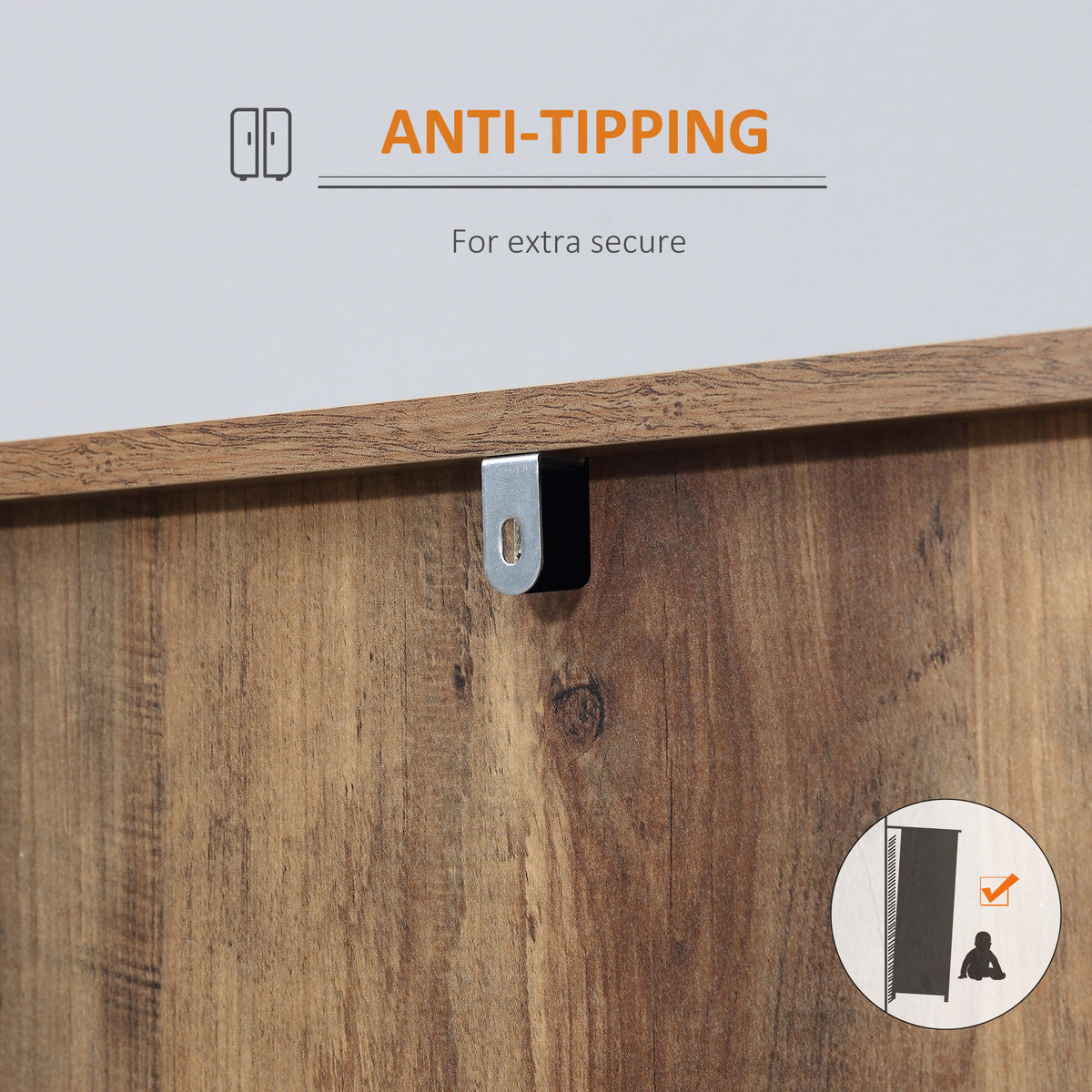 Modern Mango Wood-Effect Sideboard