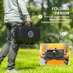 Outsunny Charcoal Barbecue Grill Folding Portable BBQ Grill for Camping with 1232 cm² Cooking Area, Adjustable Vent, Thermometer, Handles for Picnic, 59 x 37 x 36 cm, Black