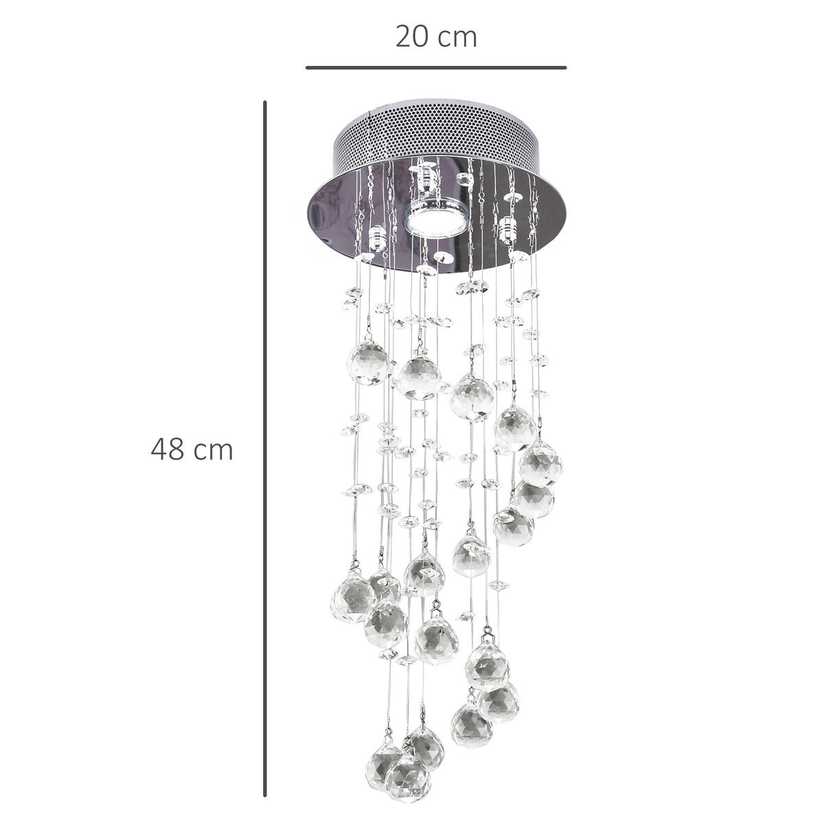 Metal Crystal Ceiling Light Chandelier Elegant Pendant Lamp Living Room Stairway Spiral Rain Drop Pendant Lamp Silver