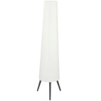 Dimmable Tripod Floor Lamp with Foot Switch, Nordic Standing Lamp with Fabric Shade, 153cm, White and Grey