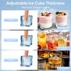 Commercial Ice Maker Machine, 36kg/24H Stainless Steel Under Counter or Freestanding Ice Machine, Silver