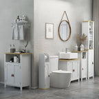 kleankin Under Sink Bathroom Cabinet for Basin without Pedestal - White