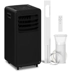 Air Conditioning Unit 10000 BTU, 4-in-1 Portable Air Conditioner with Remote Control, LED Display, 2 Speeds, Black