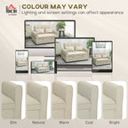 HOMCOM 2 Seater Sofa Bed, 3-in-1 Convertible Sleeper Sofa with Click-clack Adjustable Backrest and 2 Pillows, Light Brown