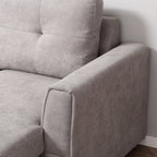 HOMCOM 3 Seater Sofa Bed, Pull Out Sofa Bed with Storage for Living Room, Light Grey