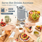 Sleek Textured Kettle and Four-Slice Toaster Set - Grey