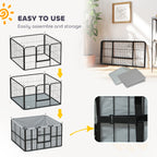 PawHut Steel Dog Whelping Box with Washable Whelping Pad, Wind-Resistant Cloth, for Small, Medium Dogs, 102 x 102 x 60cm