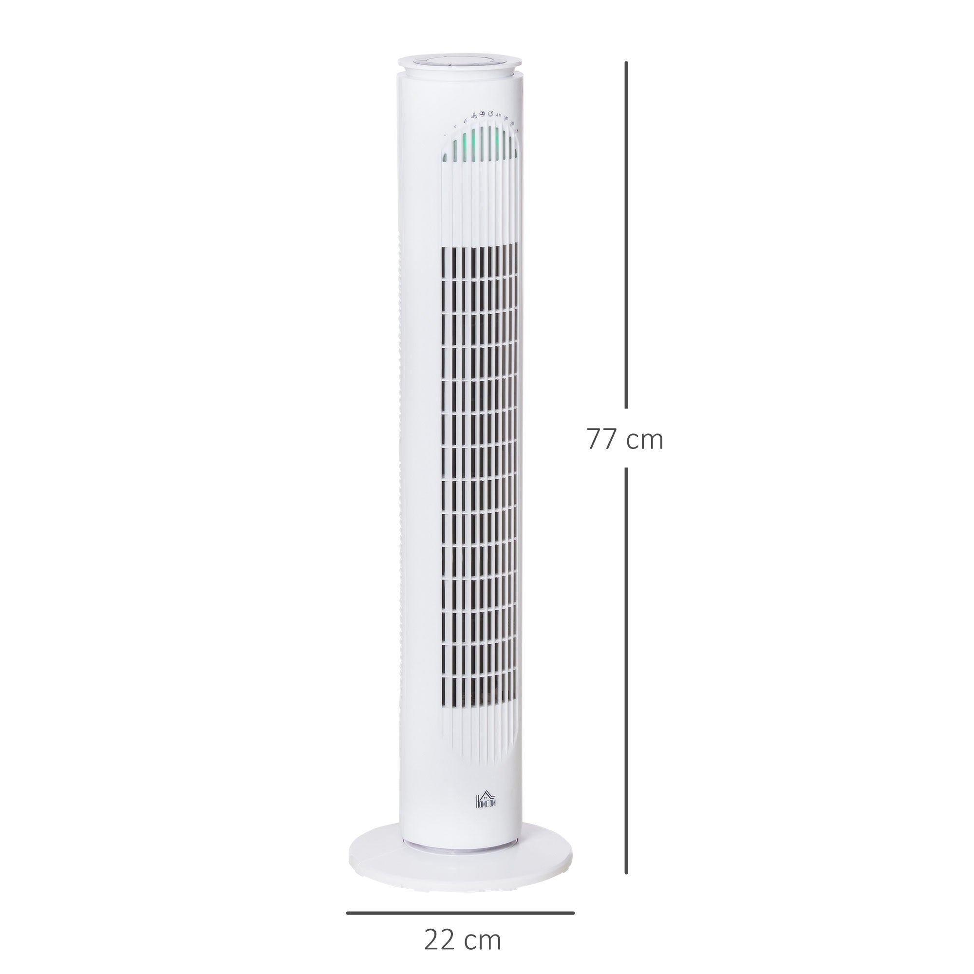 30'' Freestanding Tower Fan, 3 Speed 3 Mode, 10h Timer, 70 Degree Oscillation, LED Light, 5M Remote Controller, White