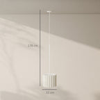 Linen Pendant Light, Bedside Ceiling Lamps with E27 Bulb, Modern Hanging Lights for Living Room, Bedroom, Kitchen, Hallway, White