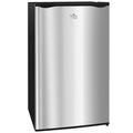 Under Counter Fridge, 91L Small Fridge with Chiller Box, Removable Shelf, Reversible Door, Adjustable Legs, Mini Refrigerator,  Silver Tone