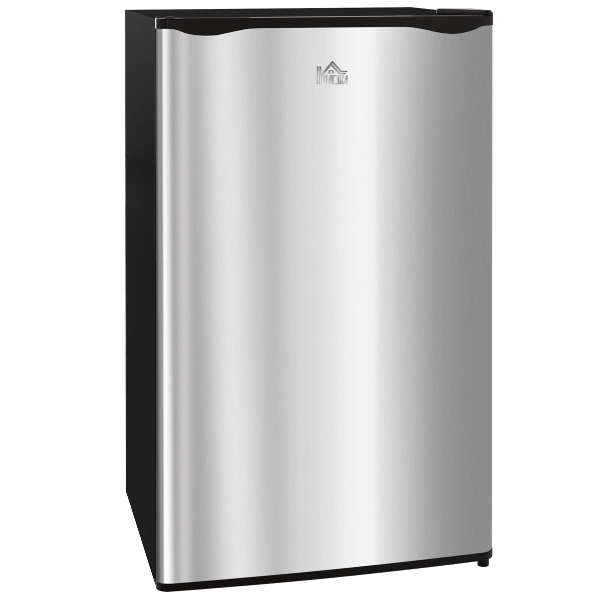Under Counter Fridge, 91L Small Fridge with Chiller Box, Removable Shelf, Reversible Door, Adjustable Legs, Mini Refrigerator,  Silver Tone