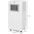 9,000 BTU Mobile Air Conditioner for Room up to 28m², with Dehumidifier, 24H Timer, Wheels, Window Mount Kit