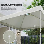 Outsunny Gazebo Roof Replacement UV50+ Waterproof Pop Up Canopy Cover with 8 Drainage Holes 3 x 3 m White