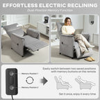 HOMCOM Power Recliner Chair, Reclining Chair with Remote, Pocket Springs, Silent Motor and Side Pockets, Grey