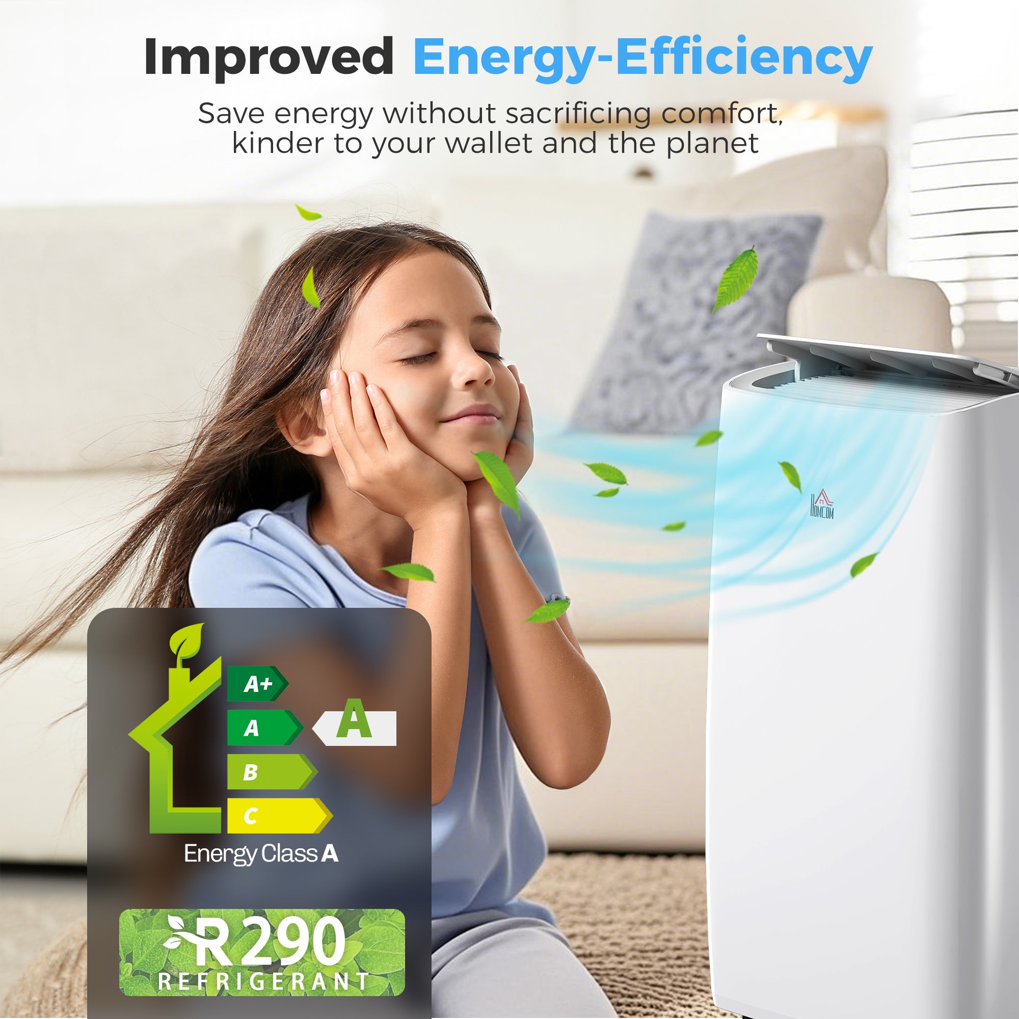 Portable Air Conditioner 12000 BTU BTU, 4-in-1 Air Conditioning Unit, Dehumidifier, Cooling, Fan, Child Lock, 35 m²