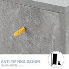 kleankin Under Sink Cabinet, Bathroom Vanity Unit, Storage Cupboard with Adjustable Shelves, White and Grey