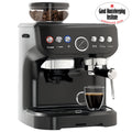 15 Bar Coffee Machine with Adjustable Grind, Steamer and Accessories, Good Housekeeping Institute Approved, Black