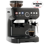15 Bar Coffee Machine with Adjustable Grind, Steamer and Accessories, Good Housekeeping Institute Approved, Black
