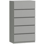 HOMCOM Chest of Drawers, 5-Drawer Storage Cabinets, Modern Dresser, Storage Drawer Unit for Bedroom