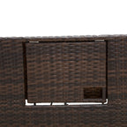 Outsunny Rattan Sun Lounger 2 Seater Day Bed with Cushions, Brown