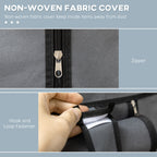 Fabric Wardrobe w/ Shelves Hanging Rail Foldable Wardrobe Dark Grey