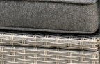 Stockholm Rattan Grey 4 Seater Garden Chaise Lounge & Armchair Set