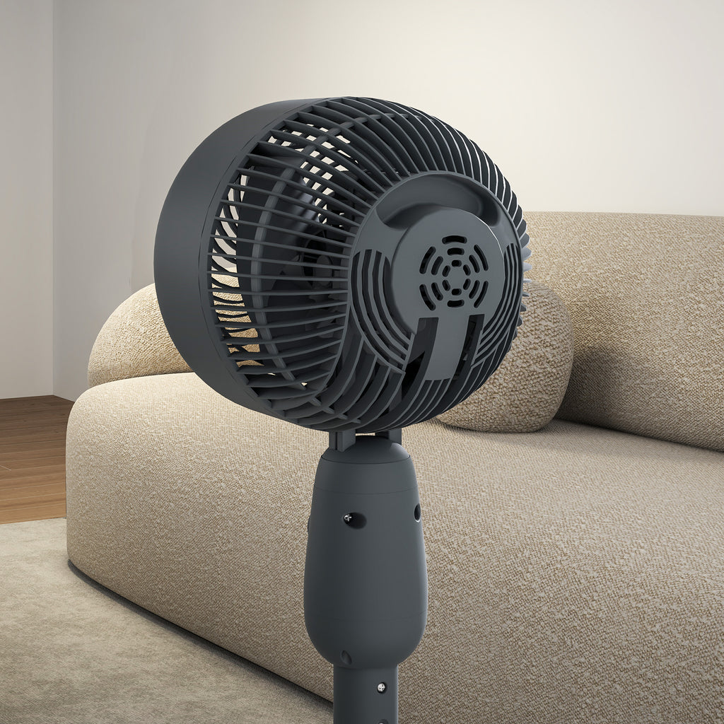 Pedestal Fan, Powerful Air Circulator, 36 Inch Floor Standing Fan with 3 Speed Settings, 70° Oscillating for Bedroom, Home and Office, Grey