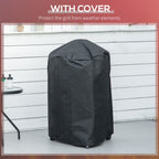 Outsunny Portable Kettle Charcoal Grill - Black